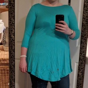 Turquoise 3/4 sleeve dress
